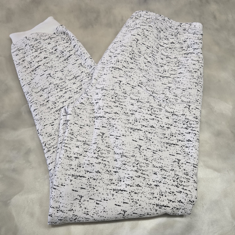 Public Supply Co. Men's Speckled Jogger Pants in White/Black Size L - Picture 1 of 8